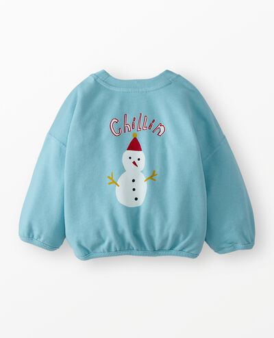 Holiday French Terry Graphic Sweatshirt in Chillin - main