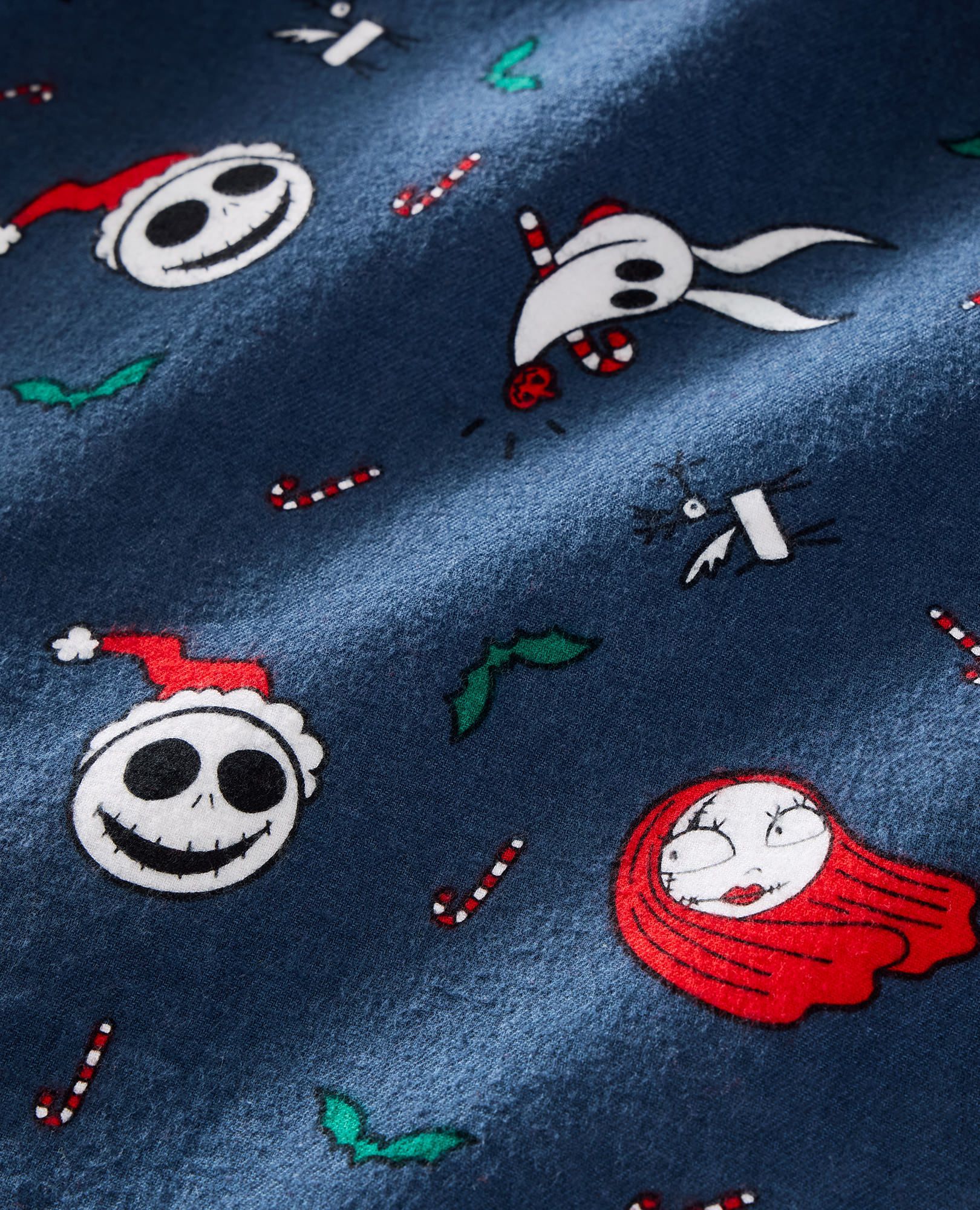Adult Disney Tim Burton's The Nightmare Before Christmas Flannel Pajama Top in Nightmare Before Christmas - main