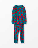 Long John Pajamas In Organic Cotton in Apple - main