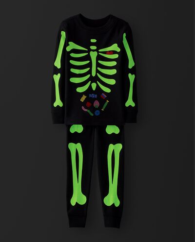 Halloween Glow-in-the-Dark HannaJams™ Pajama Set in Skeleton - main