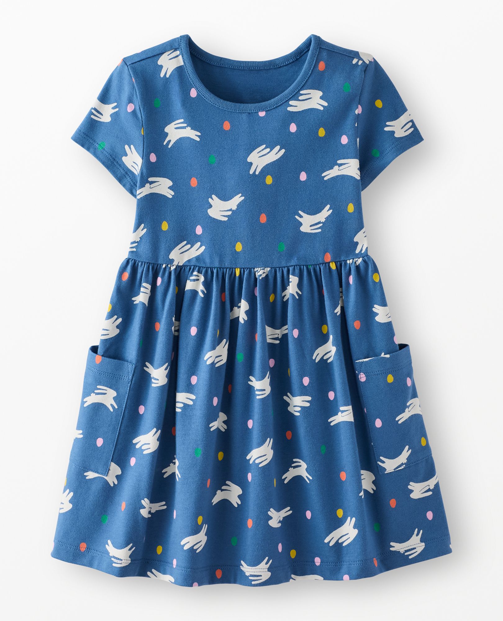 Easter Playground Dress with Pockets in Bunny Hop - main