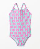 One-Piece Swimsuit in Butterflies on Blue - main