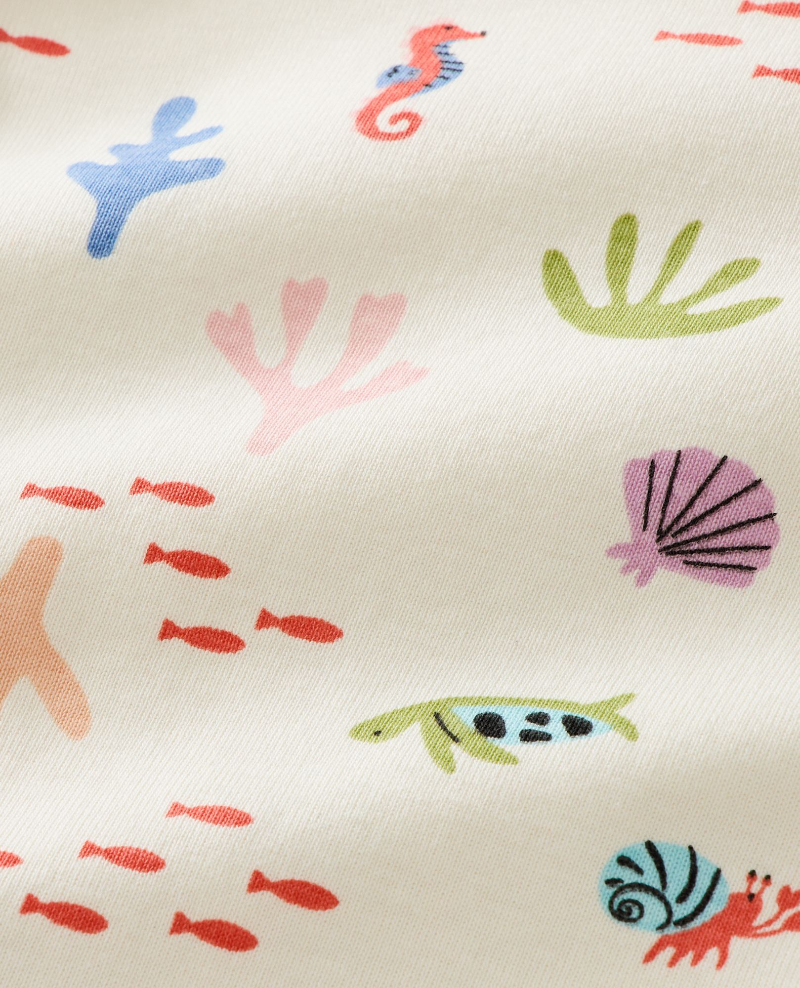 HannaJams™ Sleeper in Gentle Ocean on Ecru - main