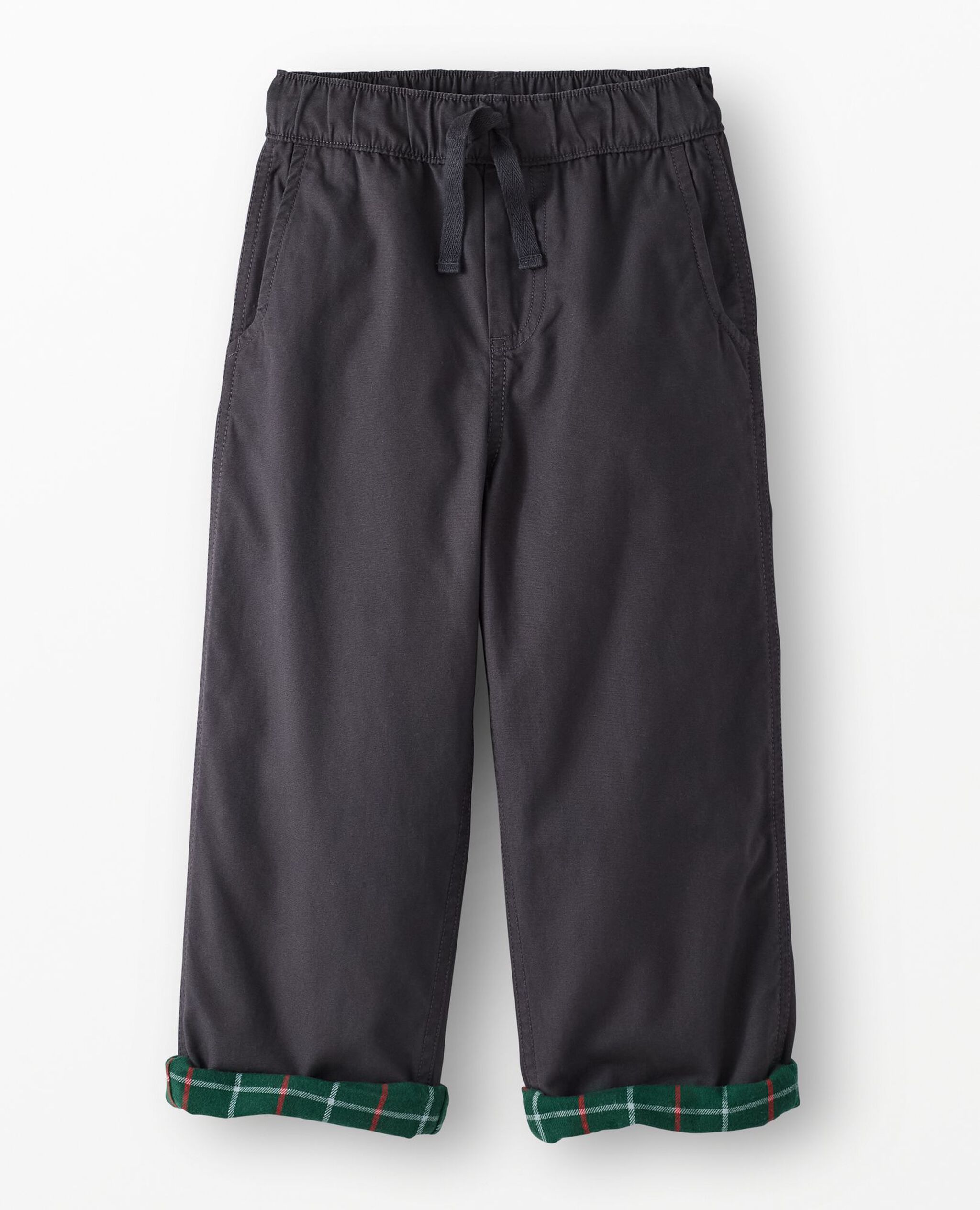 Canvas Pull-On Lined Pants in Soft Black - main