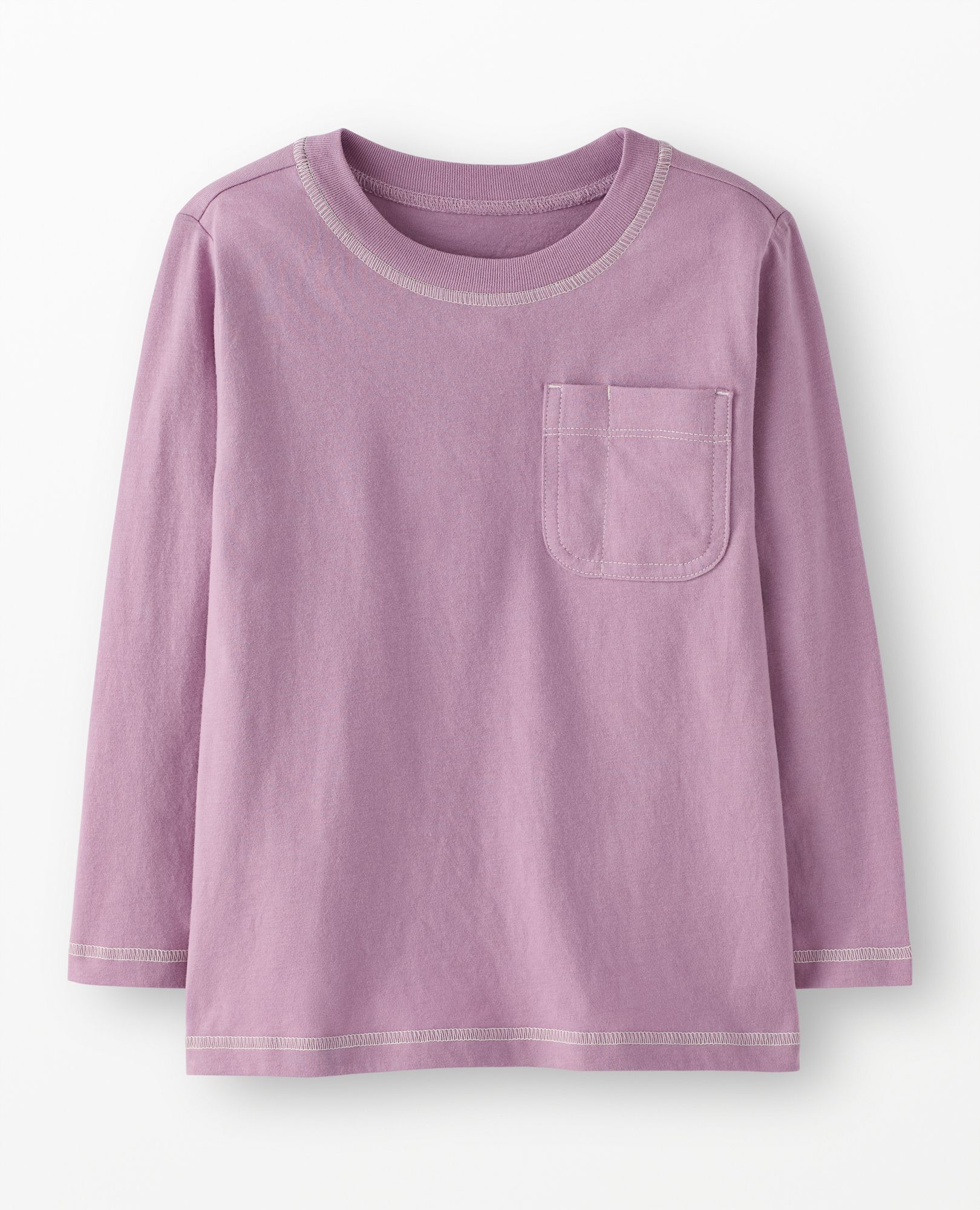 Long Sleeve Relaxed Fit Pocket T-Shirt in Lavender Mist - main