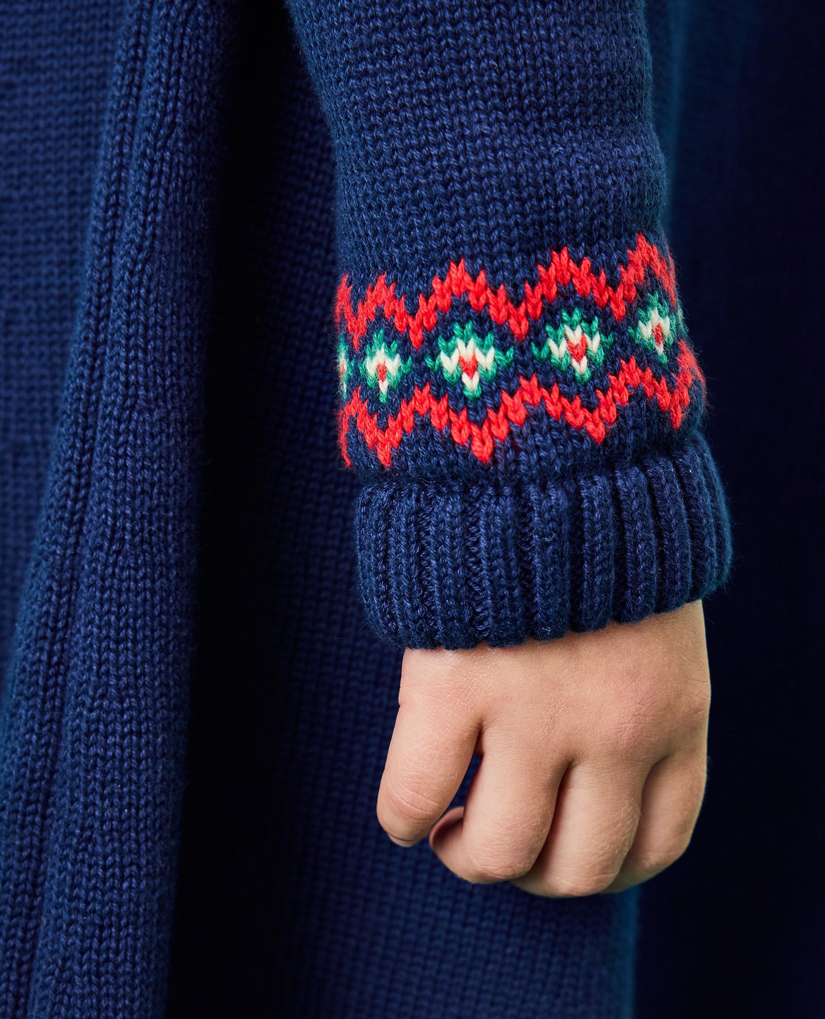 Holiday Dear Deer Sweater Dress in Dear Deer on Navy - main