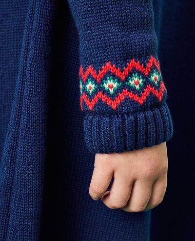 Holiday Dear Deer Sweater Dress in Dear Deer on Navy - main