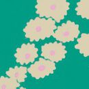 Sleeveless Seersucker Top & Skort Set in Flowers on Green - swatch