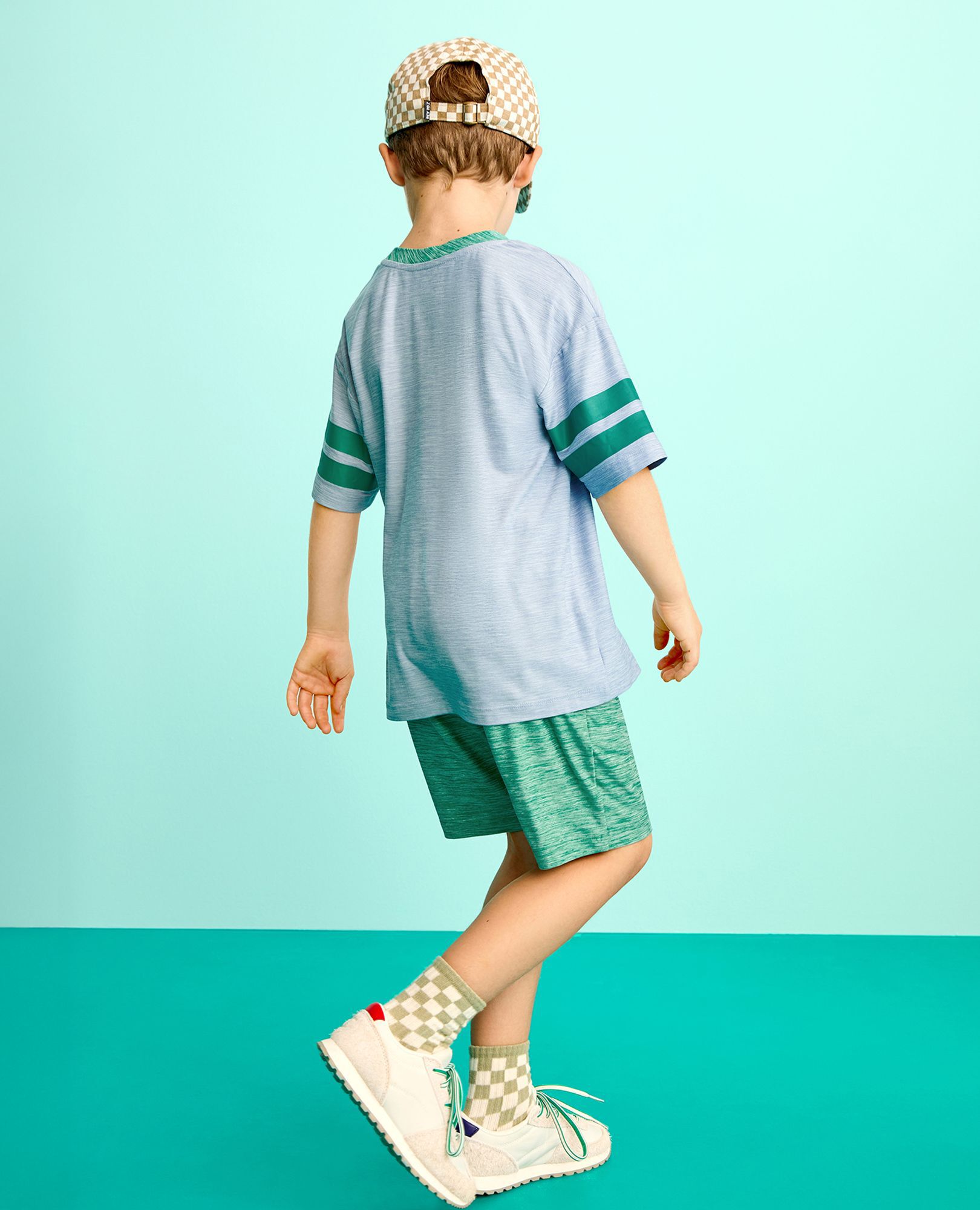 Active UV T-Shirt & Shorts Set in Forever Blue/Green - main