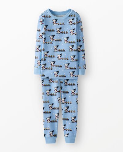 Peanuts Holiday HannaSoft™ Stretch Pajama Set in Snoopy and Woodstock in Winter - main