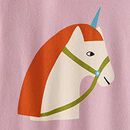 Long Sleeve Relaxed Fit Graphic T-Shirt in Unicorn Face - swatch