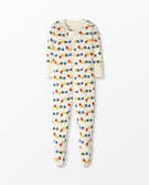 Baby Zip Footed Sleeper In Organic Cotton in Colorful Caterpillars - main