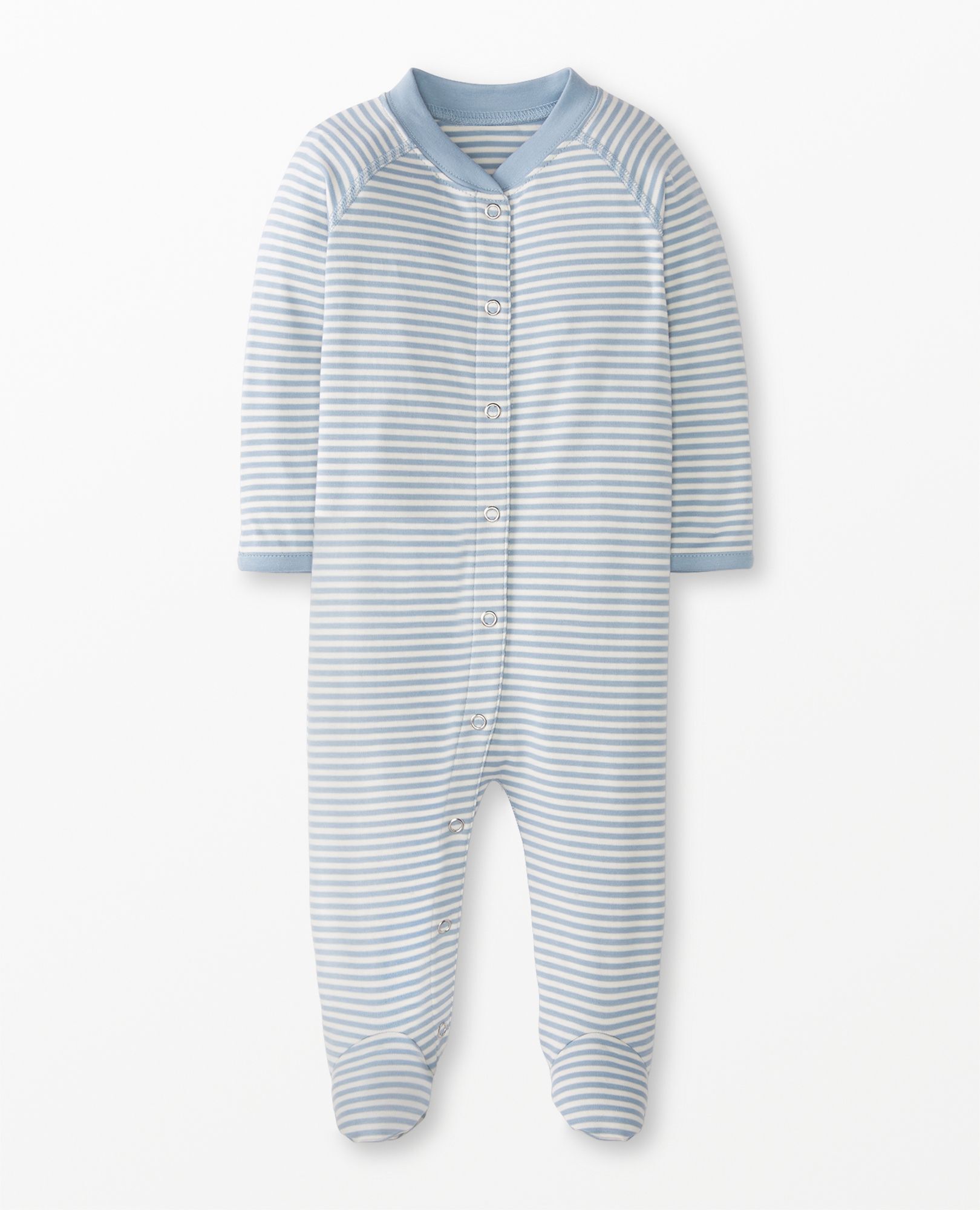 Baby Layette Footed Sleeper in Ecru/North Air - main