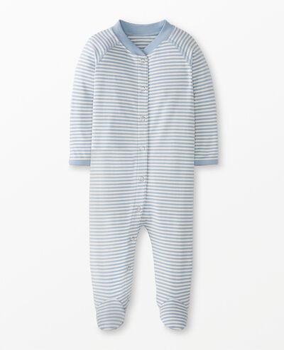Baby Layette Footed Sleeper in Ecru/North Air - main