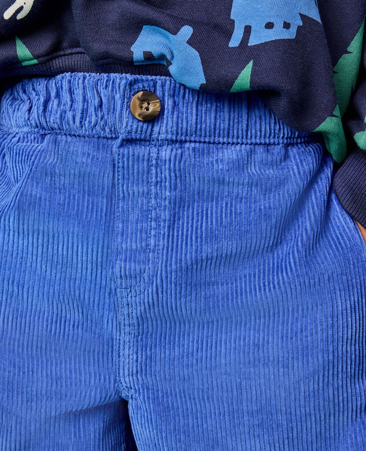 Corduroy Pull-On Barrel Pants in Bakery Blue - main