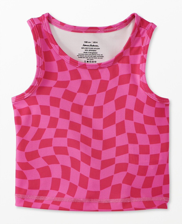 Active MadeToStretch Tank Top in Checker Flag on Pink Flash - main