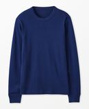 Adult Long John Pajama Top in Navy Blue - main