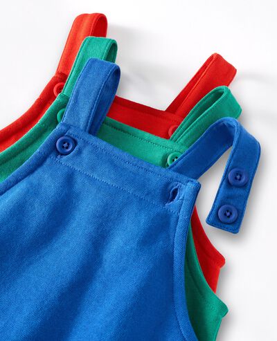 Baby T-Shirt & French Terry Shortalls Set in Gumdrop Green/Ecru - main