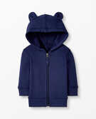 Baby Bear Hoodie In Organic French Terry in Navy Blue - main