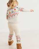 Baby Holiday Sweater Knit Top & Legging Set in Rainbow Gnomes on Ecru - main