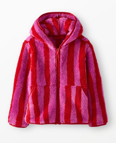 Marshmallow Fleece Jacket in Rich Red/Purple Orchid - main