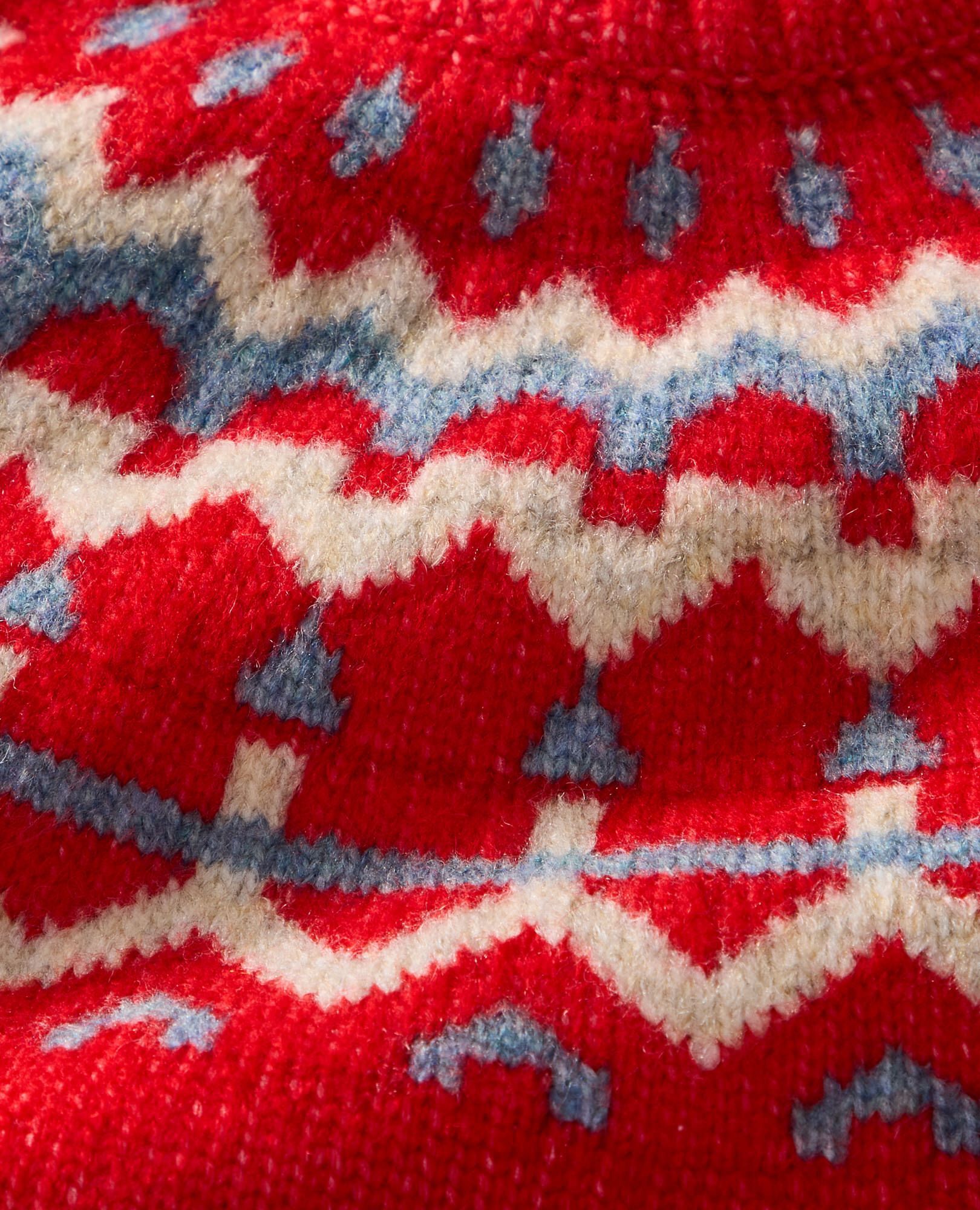 Holiday Fair Isle Sweater in Homey Fairisle on Red - main