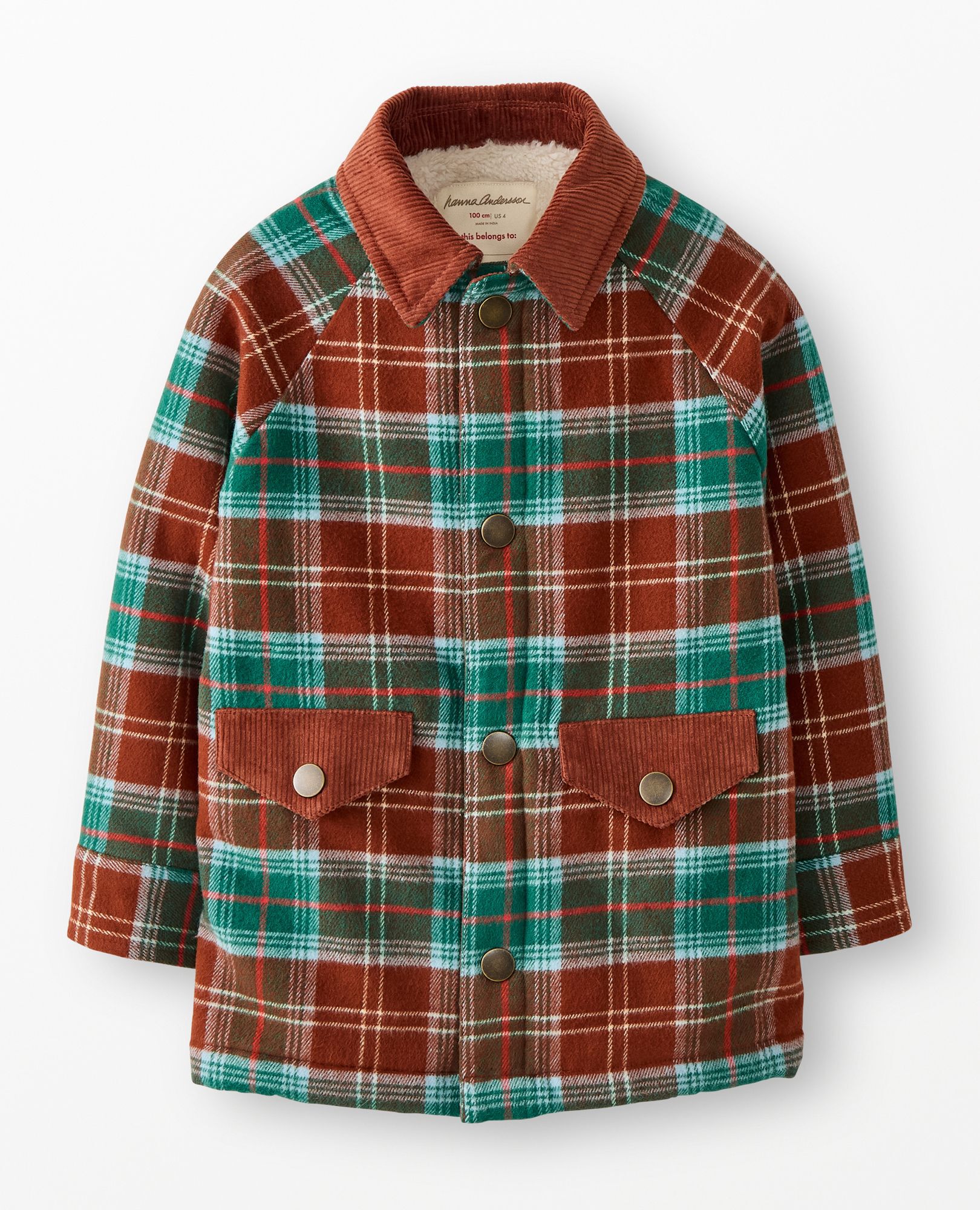 Flannel Snap Shacket in Harvest Plaid - main
