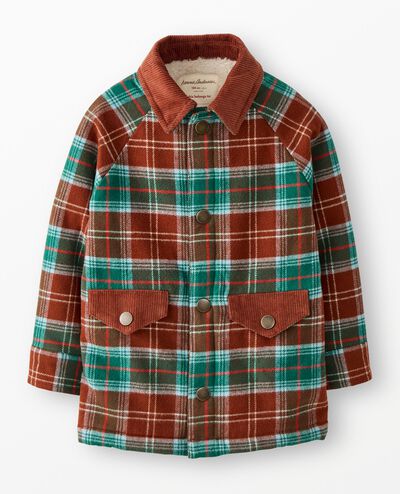 Flannel Snap Shacket in Harvest Plaid - main