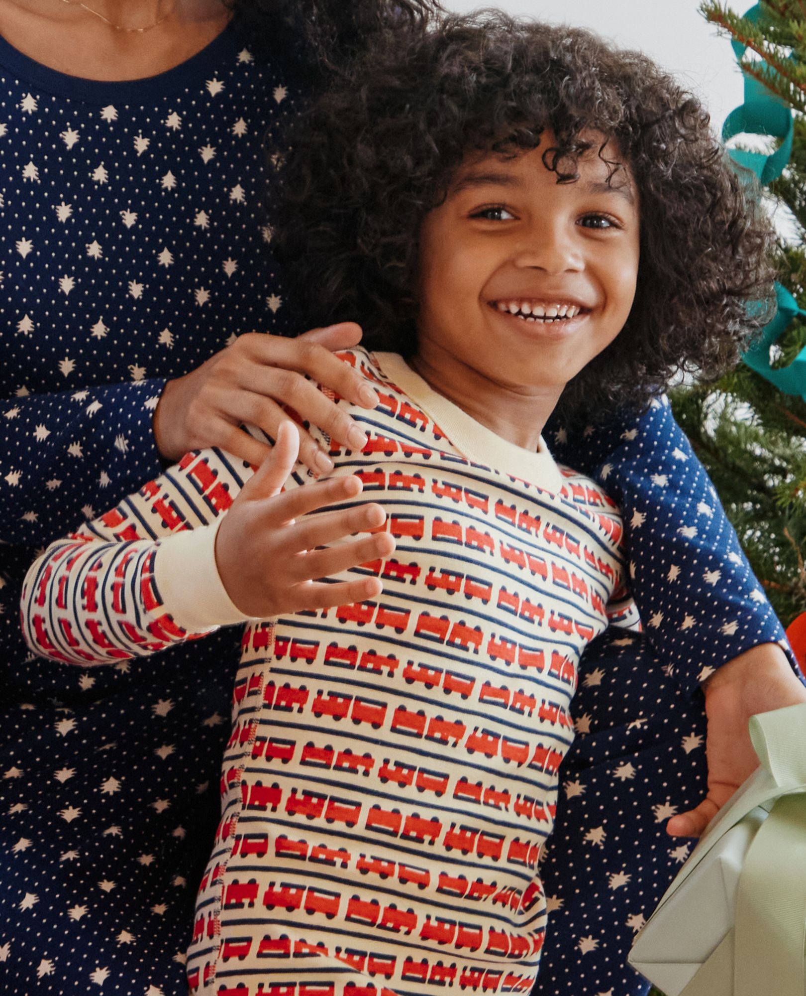 Holiday HannaJams™ Pajama Set in All Aboard - main