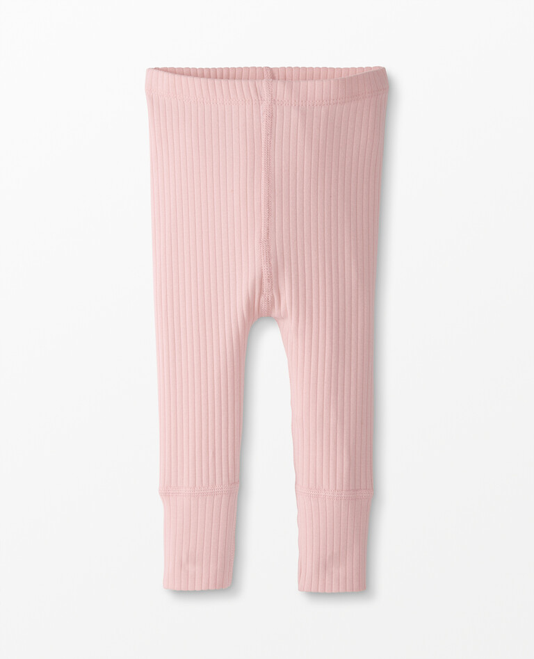 Baby Ribbed Leggings in Petal Pink - main