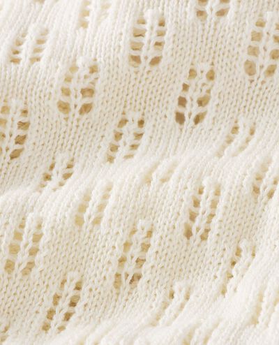 Pointelle Cardigan Sweater in Ecru - main