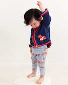 Baby Embroidered Jacket In Recycled Fleece in Navy Blue - main