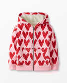 Sherpa Lined Hoodie in Hearts On Hearts - main