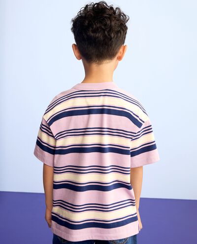 Oversized T-Shirt in Lavender Mist/Navy Blue/ Almond Oil - main