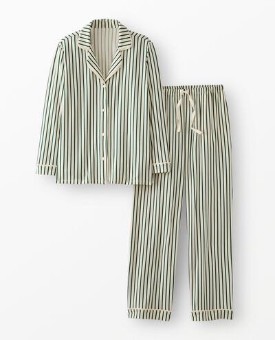 Women's Long Sleeve HannaSoft™ Pajama Set in Fir Tree/Ecru - main