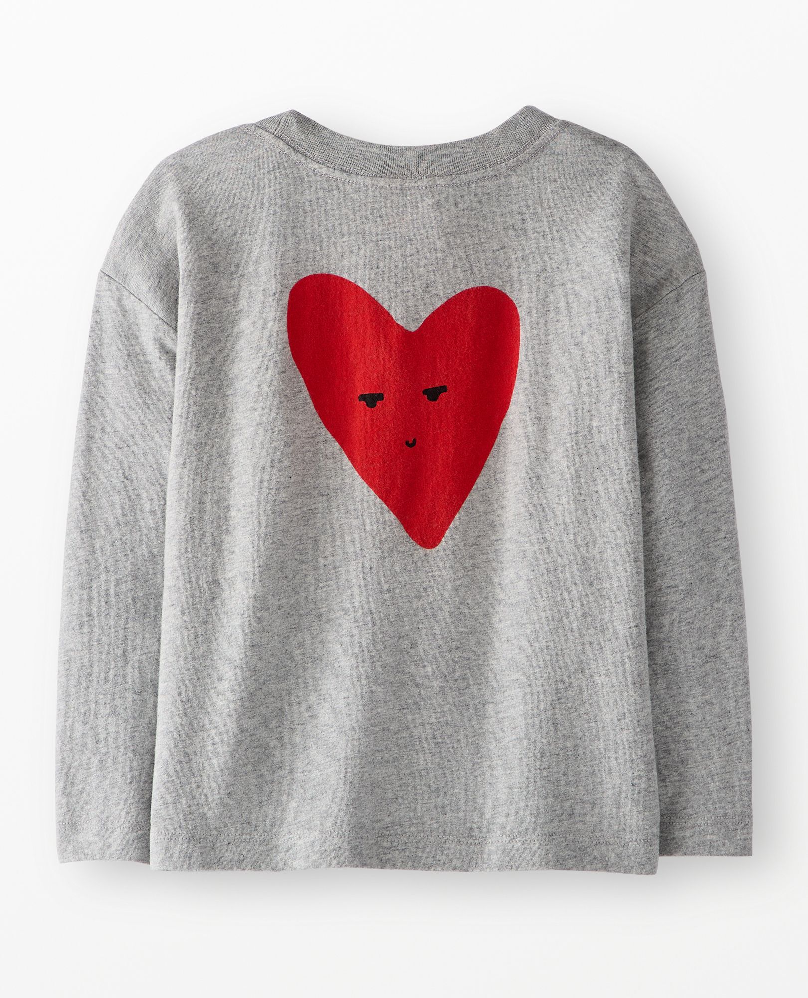 Long Sleeve Relaxed Fit Graphic T-Shirt in Loved on Grey Heather - main