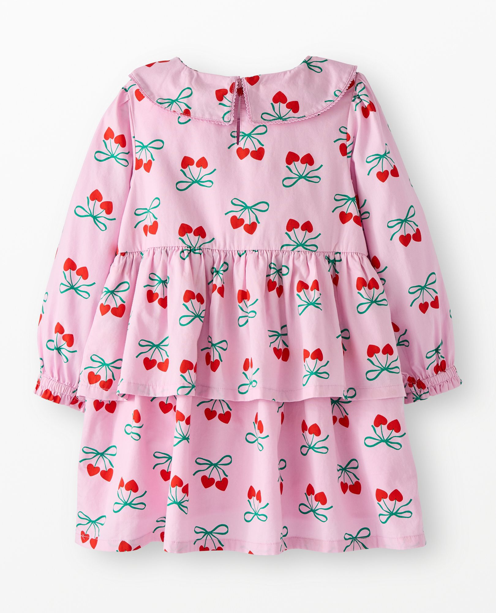 Long Sleeve Poplin Bow Collar Dress in Two of a Kind - main