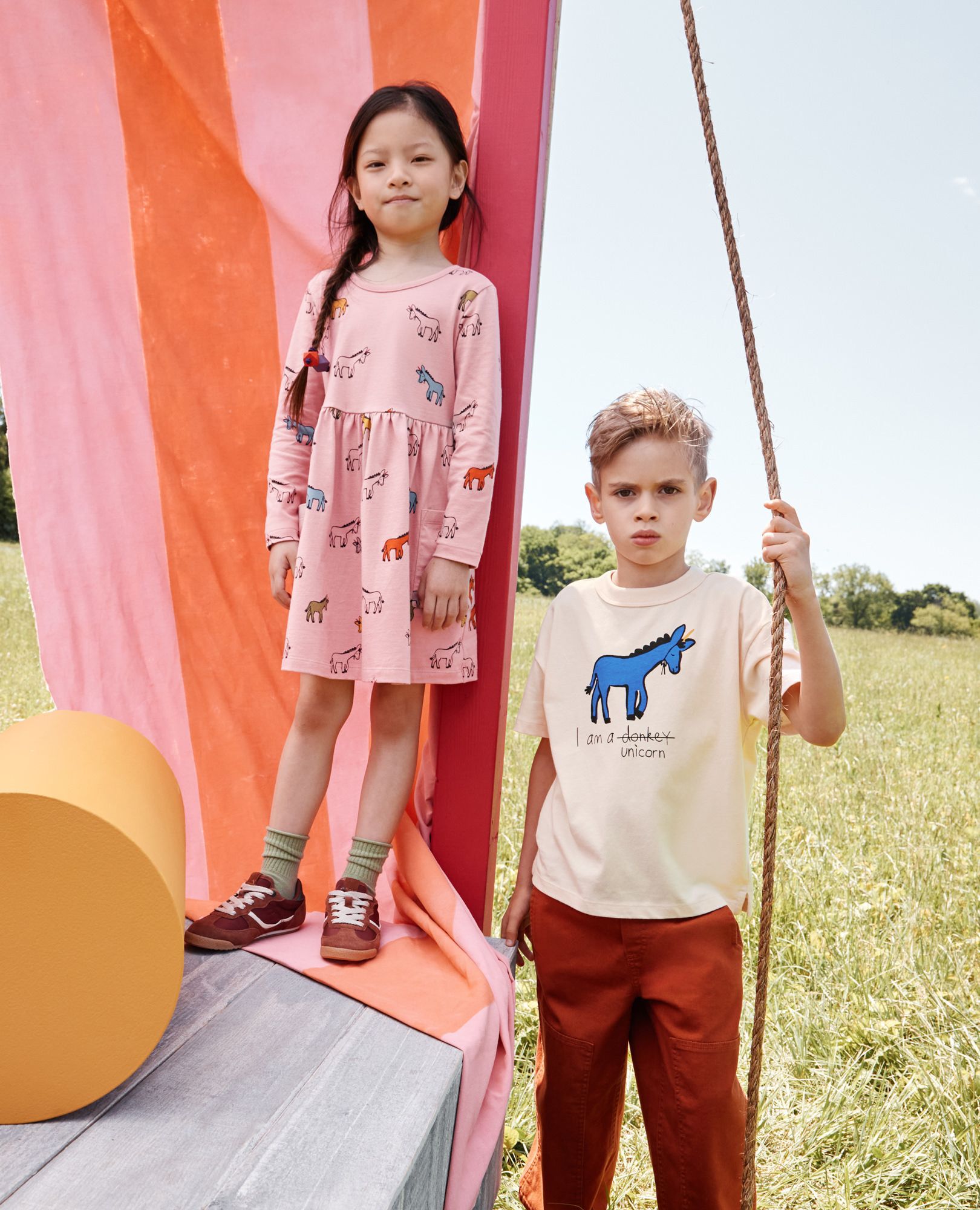 Oversized Graphic T-Shirt in Donkey - main