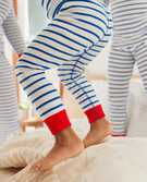 Baltic Blue Stripe Matching Family Pajamas​ in  - main