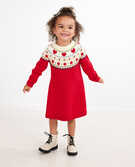 Fairisle Sweater Dress in Hanna Red - main