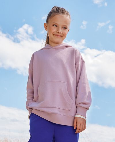Oversized French Terry Hoodie in Cosmic Purple - main