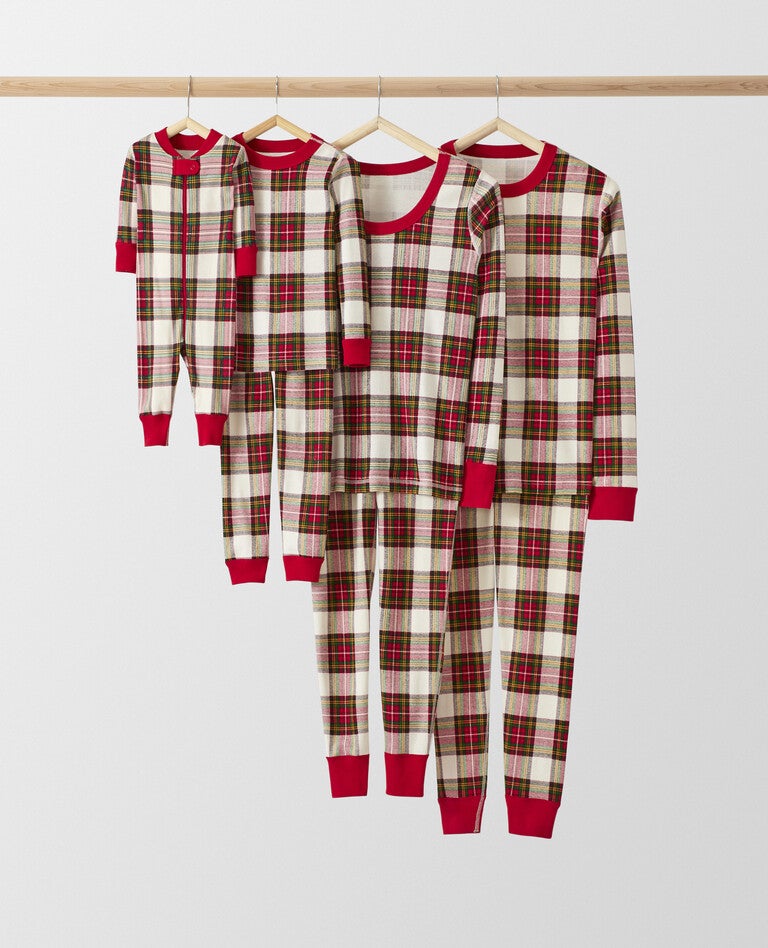 Holiday Plaid Matching Family Pajama Set in  - main