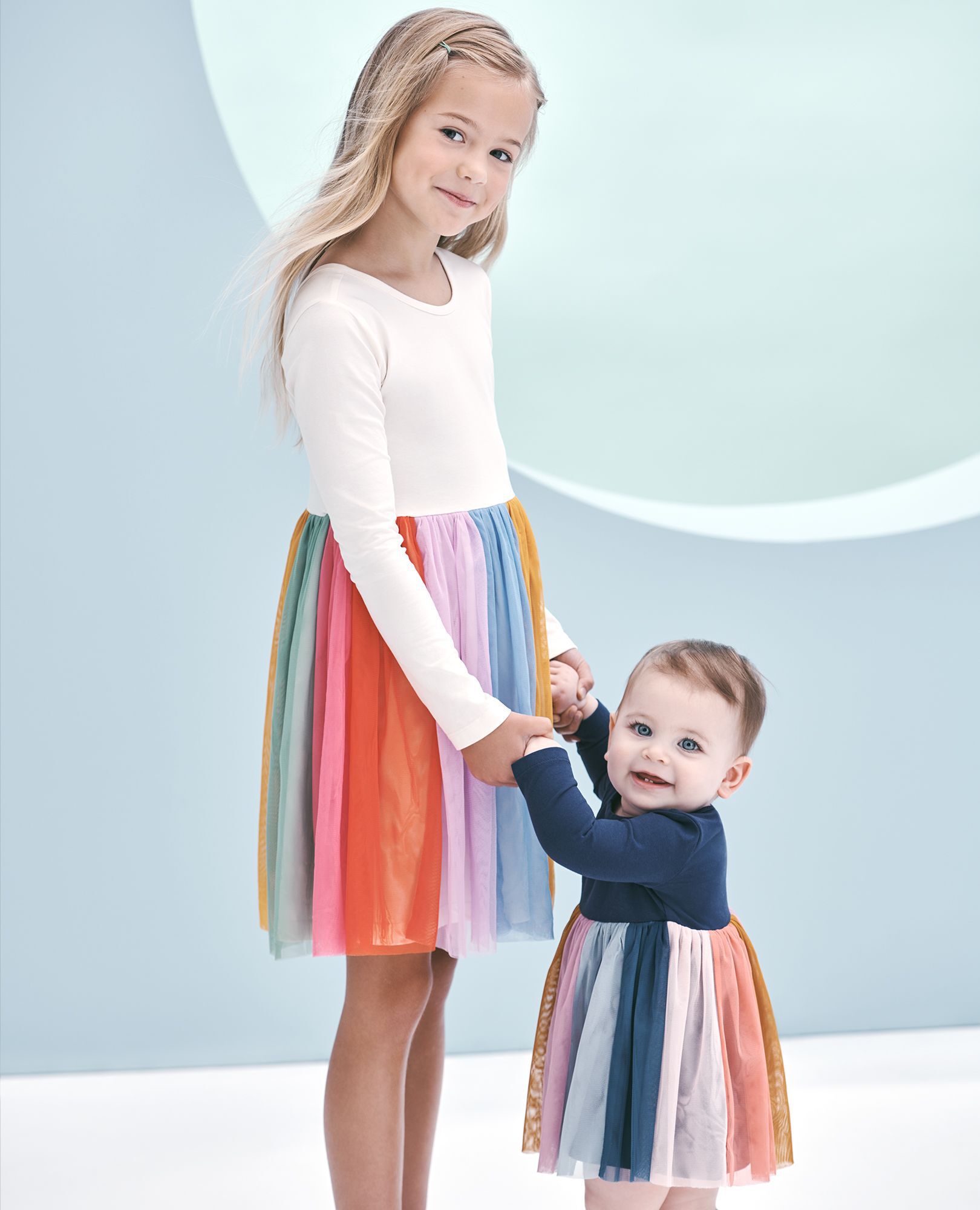 Long Sleeve Tulle Rainbow Dress Hanna Andersson