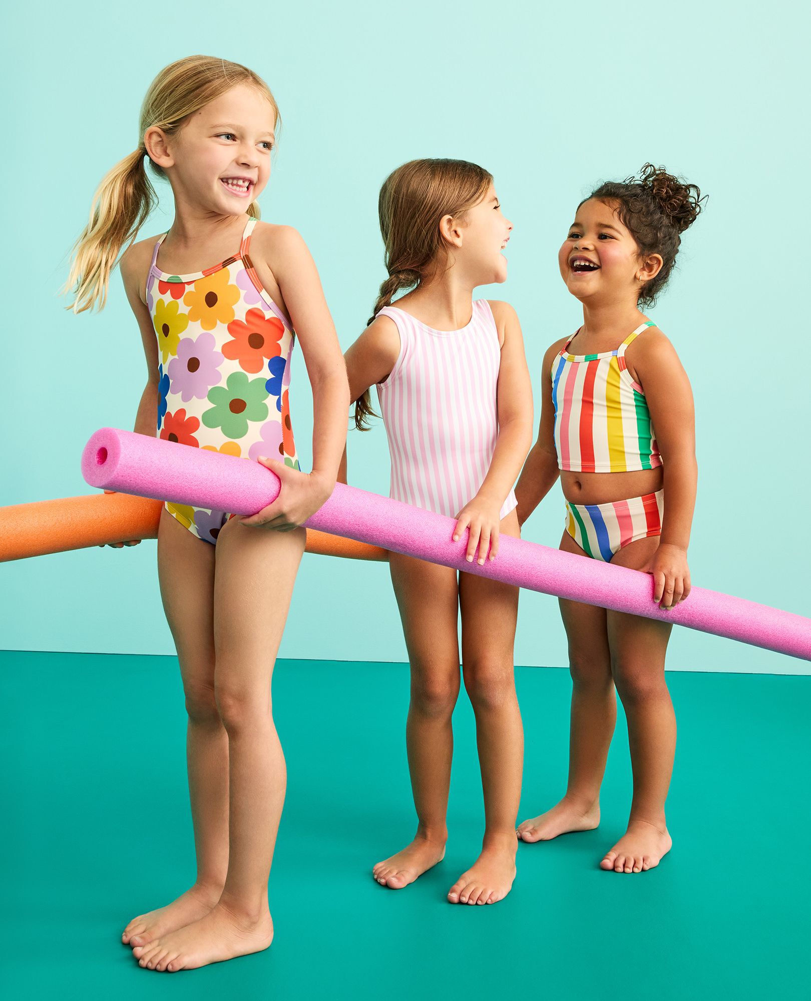 One-Piece Rainbow Back Swimsuit in Pink Rainbow - main