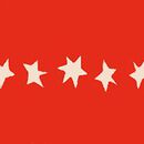 HannaJams™ Pajama Set in Stars and Stripes on Red - swatch