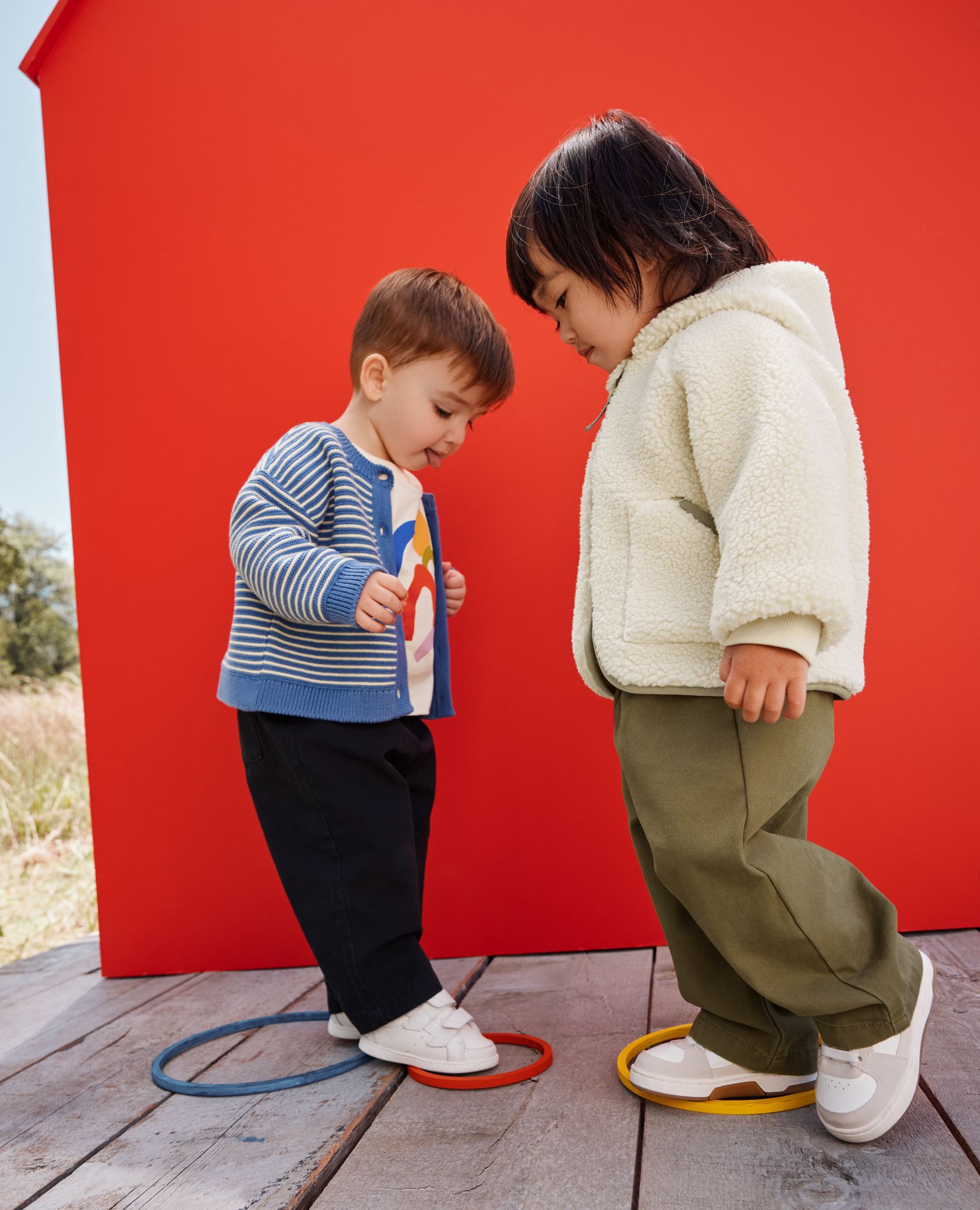 Baby Canvas Barrel Pants in Green Olive - main