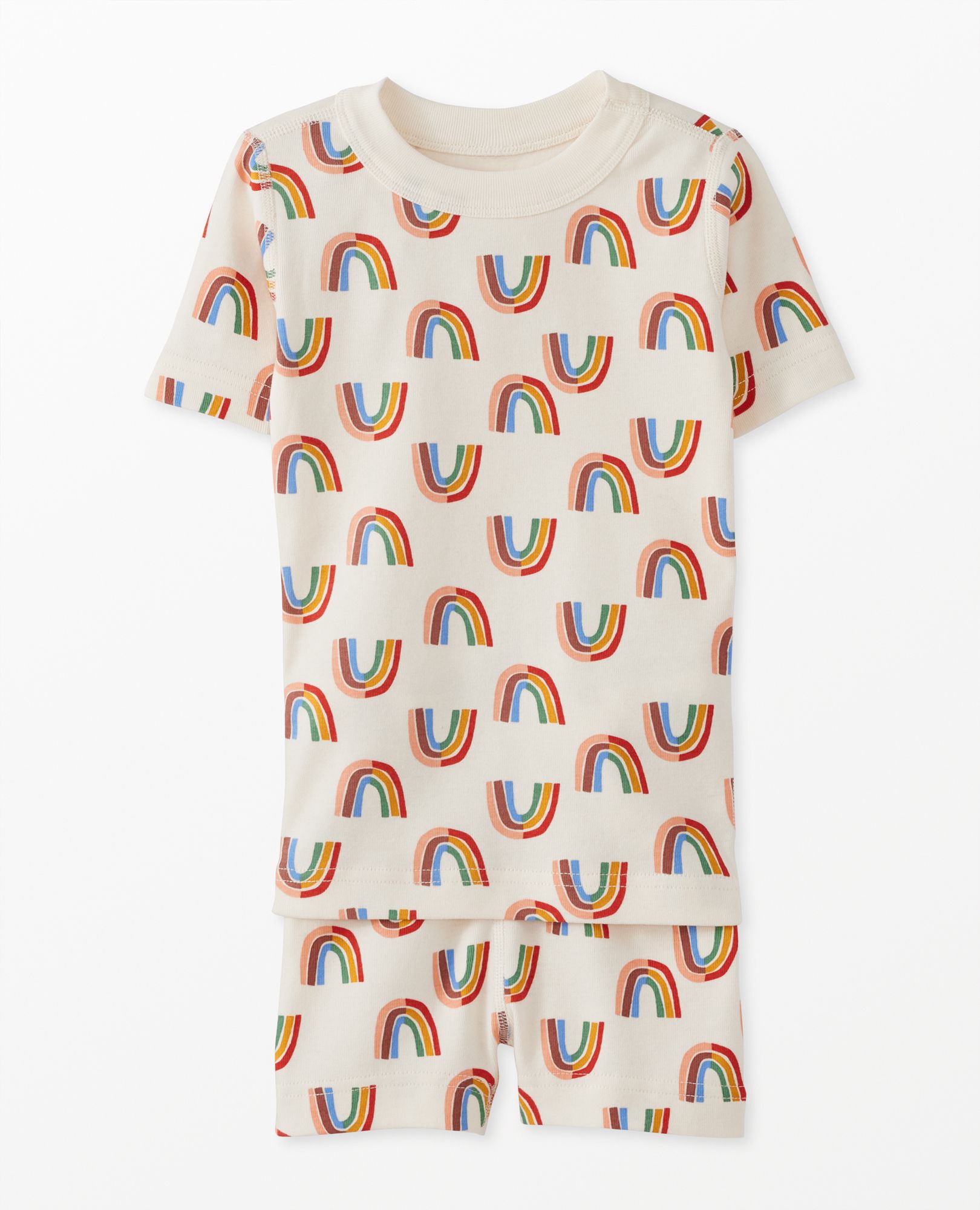 HannaJams™ Pajama Set in Rainbow Collective on Ecru - main