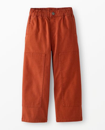 Loose Fit Canvas Carpenter Pants in Amber Woods - main