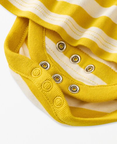 Baby Sleeveless Skirted Bodysuit in Ecru/Sulfur Yellow - main