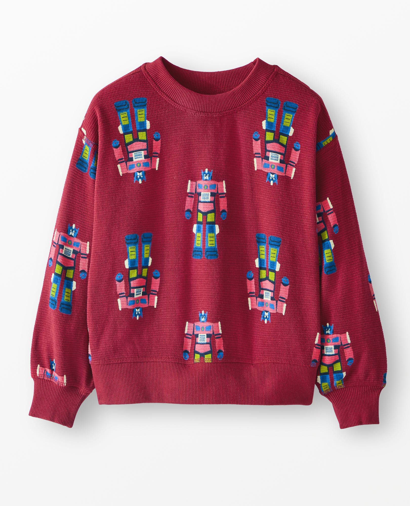 Waffle Crewneck in Robo Time - main